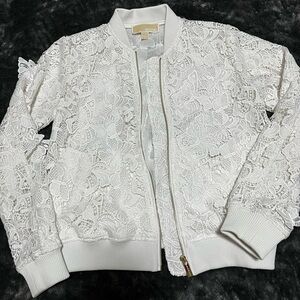 Micheal Kors White Butterfly Jacket